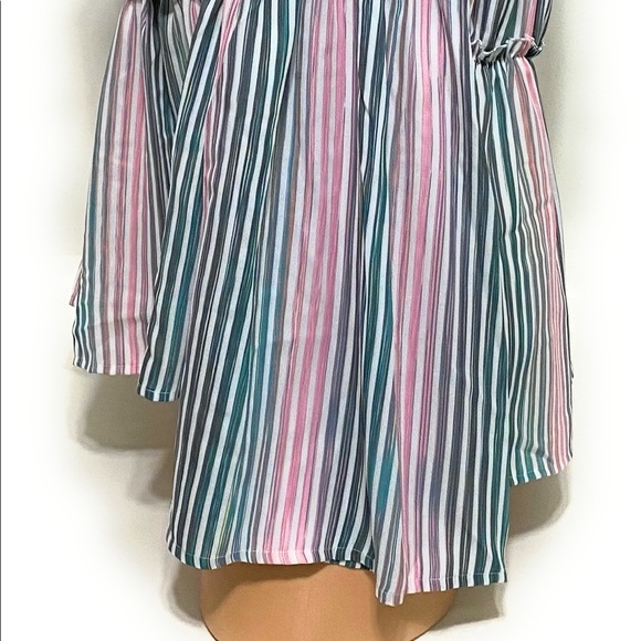 Catherine Malandrino Florrie Striped Blouse Medium - Picture 7 of 11
